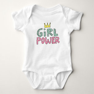 Crown Girl Power Doodle Girly Doodle Power Girl Sk Baby Strampler
