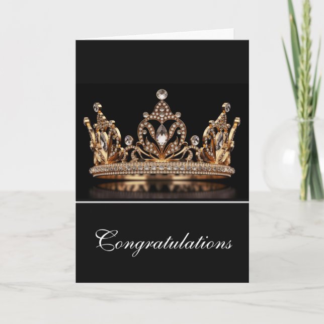 Crown Greeting Card Glückwunschs Karte (Vorderseite)