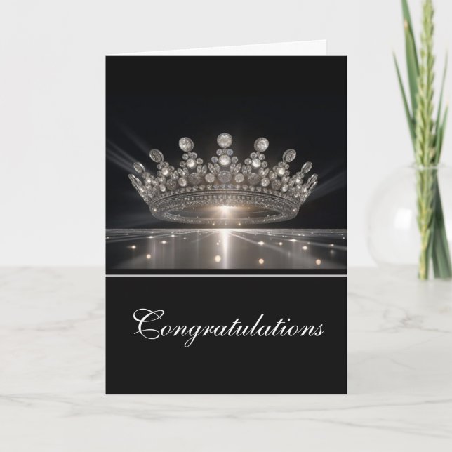 Crown Greeting Card Glückwunschs Karte (Vorderseite)