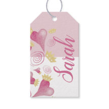 Crown Heart Pastell Blush Wasserfarbe Mit Monogram