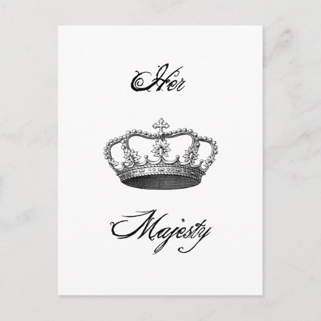 Crown_Her Majestät Postcard Postkarte (Vorderseite)