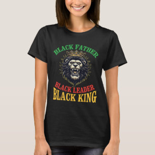 Crown Lion Black Vater Black Leader Black King Da T-Shirt