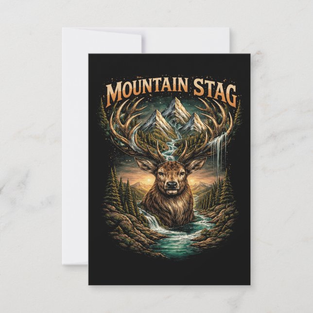 Crown of the Mountain Stag Dankeskarte (Vorderseite)