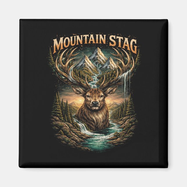 Crown of the Mountain Stag Magnet (Vorne)
