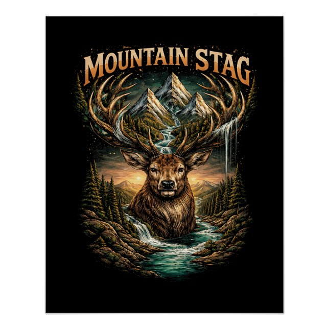Crown of the Mountain Stag Poster (Vorderseite)