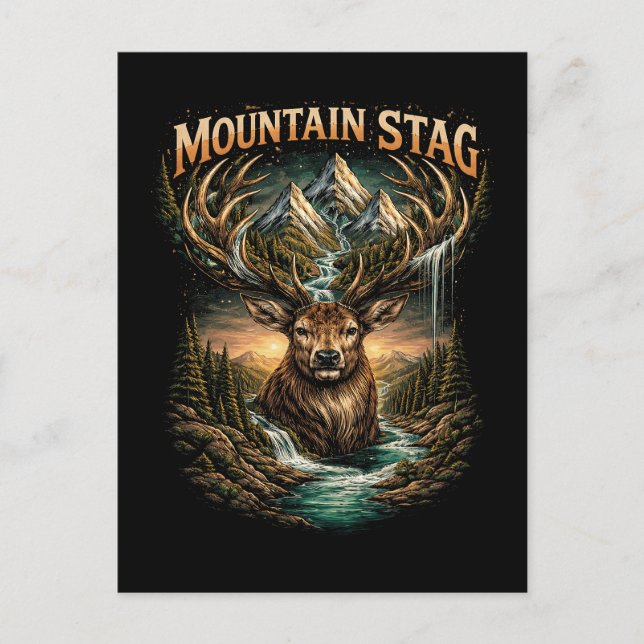 Crown of the Mountain Stag Postkarte (Vorderseite)