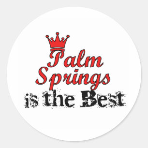 Crown Palm Springs Runder Aufkleber