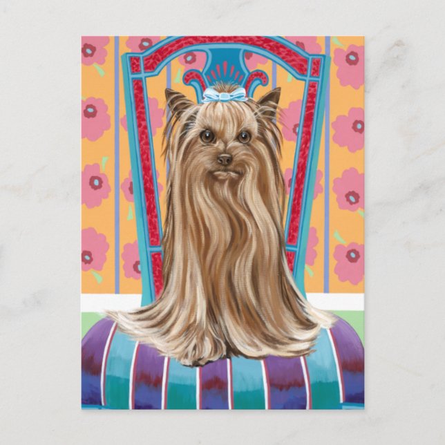 Crown Princess Yorkie Postkarte (Vorderseite)