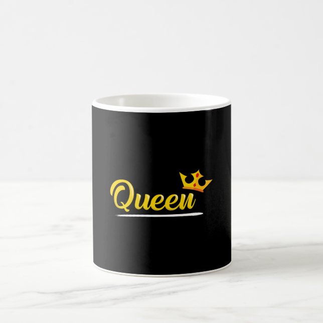 Crown Queen Princess Gold Royal Funny Gift Idee Kaffeetasse (Mittel)