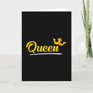 Crown Queen Princess Gold Royal Funny Gift Idee Karte