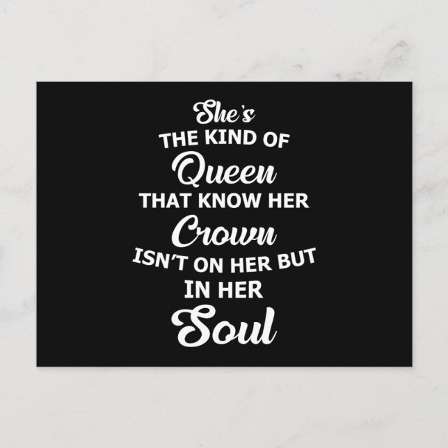 Crown Queen Royal Princess Gold Funny Gift Idee Postkarte (Vorderseite)
