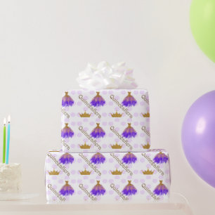 Crown Quinceanera Wrapping Paper Geschenkpapier