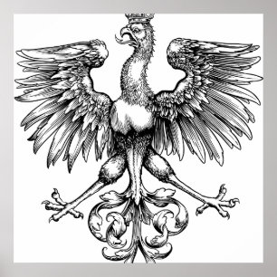 Crown Vintage Polnischer Adler Kunstprint Poster