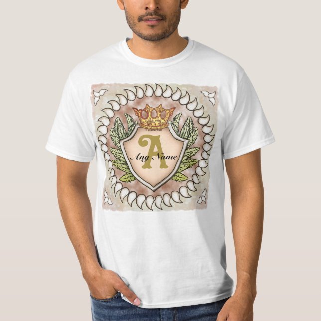 Crown Wing Monogramm T-Shirt (Vorderseite)