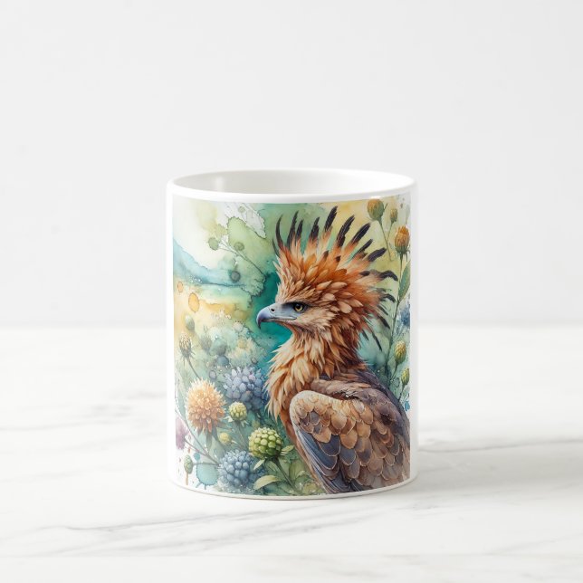 Crowned Eagle Majesty 030924AREF148 - Watercolor Kaffeetasse (Mittel)