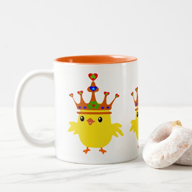 ☘ Crowned Irish Queen Fabulous Classic Zweifarbige Tasse (Mit Donut)