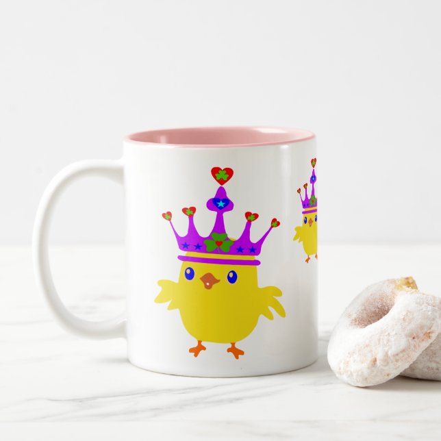 ☘ Crowned Irish Queen Fabulous Classic Zweifarbige Tasse (Mit Donut)