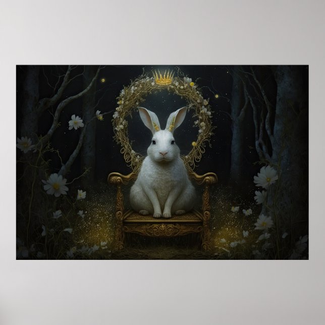 Crowned King Rabbit Poster (Vorne)
