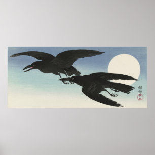 Crows at Full Moon von Ohara Koson (1925-1936) Poster