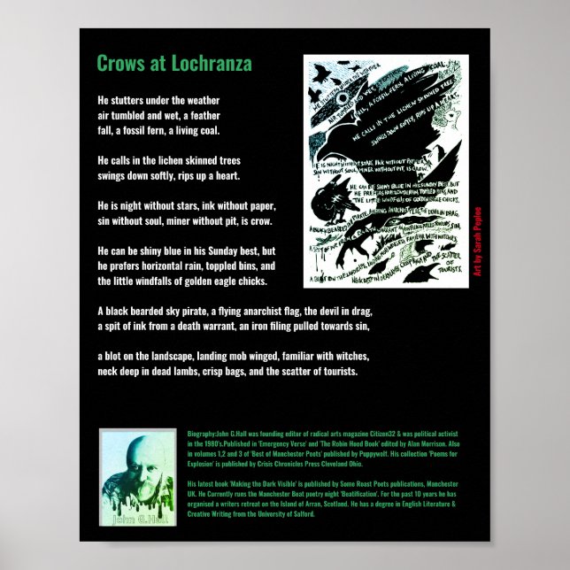 Crows at Lochranza poem/John G.Hall Poster (Vorne)