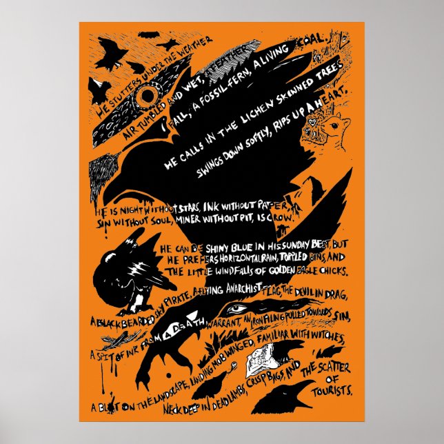 Crows at Lochranza poster (orange) (Vorne)