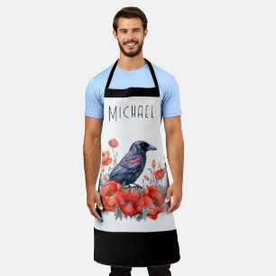 Crows Bird Crow Lover Blume Schürze