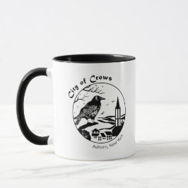 Crows Black and White Tasse