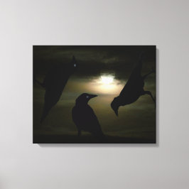 "Crows by Moonlight" von DJONeill Leinwanddruck