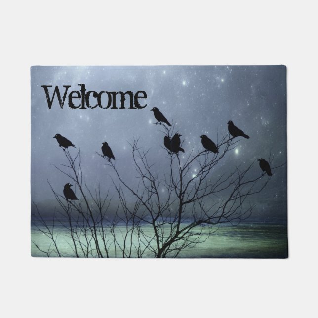 Crows Caw willkommen Fußmatte (Vorderseite)