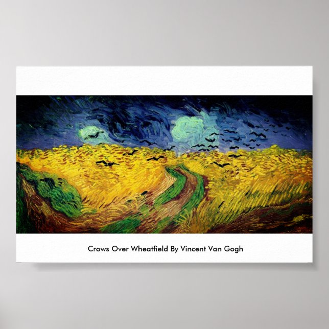 Crows over Wheatfield by Vincent Van Gogh Poster (Vorne)