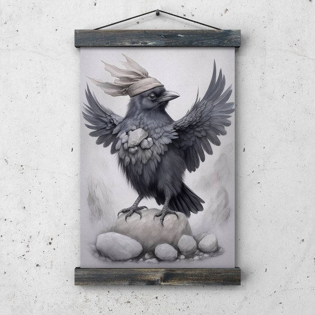 Crows Rock! Poster Krähe ausgebreitete Flügel (Von Creator hochgeladen)