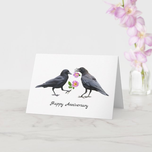 Crows Roses Anniversary Card Karte (Orchidee)