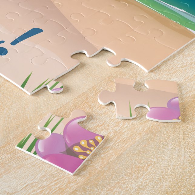 CROYDE BEACH Devon Vintage Reiseposter Puzzle (Seite)