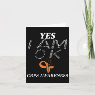 Crps Awareness Chronic Pain Orange Ribbon Rsd Crps Karte
