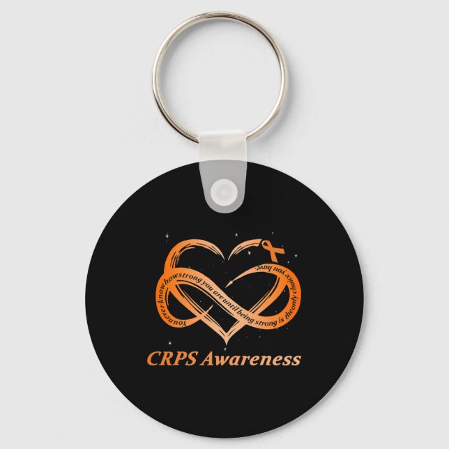 Crps Awareness Chronic Pain Orange Ribbon Rsd Crps Schlüsselanhänger (Vorderseite)