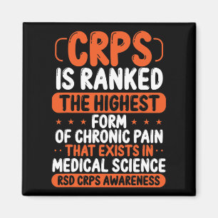 CRPS Awareness Chronische Schmerzen Orange Ribbon Magnet