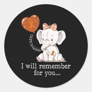CRPS Awareness Elephant Runder Aufkleber