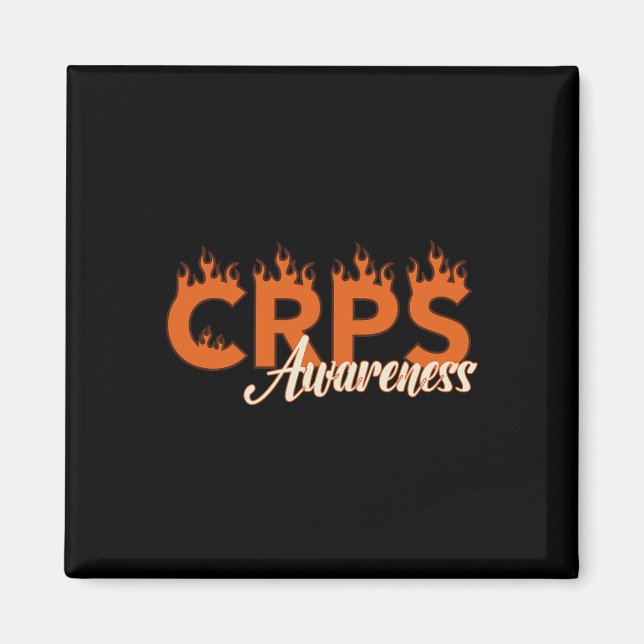 Crps Awareness Flames Magnet (Vorne)