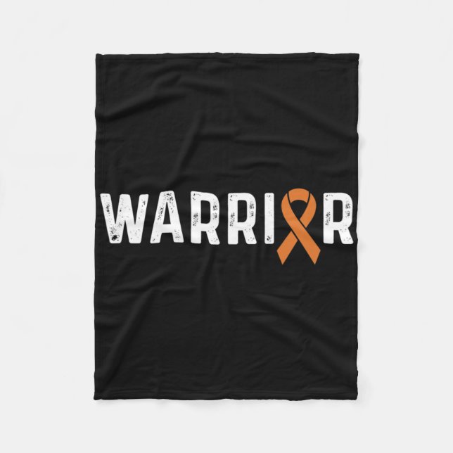 Crps Awareness Orange Ribbon Krieger Fleecedecke (Vorderseite)