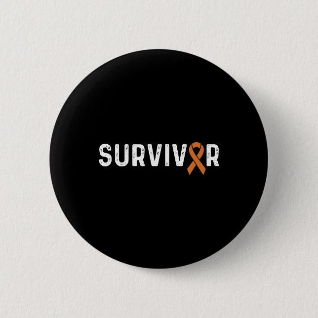 Crps Awareness Orange Ribbon Survivor Button (Vorderseite)