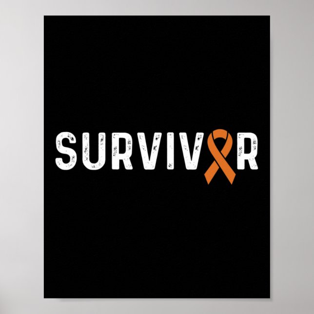 Crps Awareness Orange Ribbon Survivor Poster (Vorne)