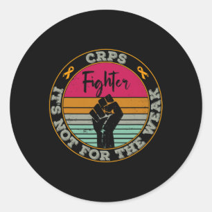 Crps Awareness Retro Kämpfer Krieger Idee Männer F Runder Aufkleber