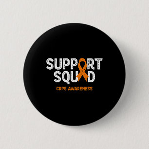Crps Awareness Support Squad Orange Ribbon Familie Button