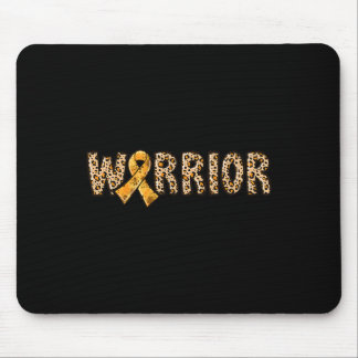 Crps Awareness Warrior Orange Ribbon Leopard Print Mousepad