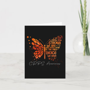 CRPS Butterfly Orange Ribbon CRPS Bewusstsein Karte