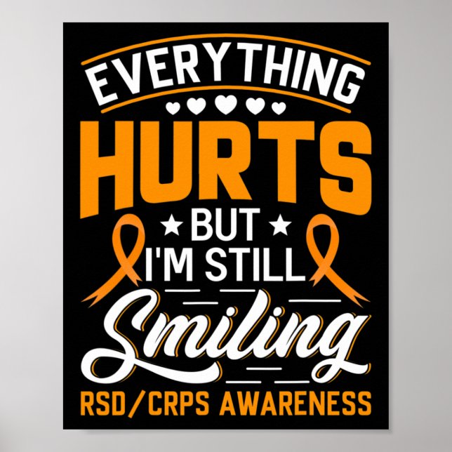 CRPS Complex Regional Pain Syndrome Awareness Nove Poster (Vorne)