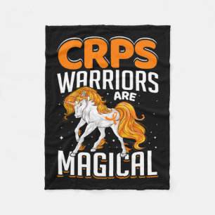 Crps-Krieger sind magische Einhorn-Orange Ribbon A Fleecedecke