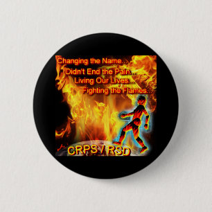 CRPS/RSD, das unsere Leben, die Flammen kämpfend Button