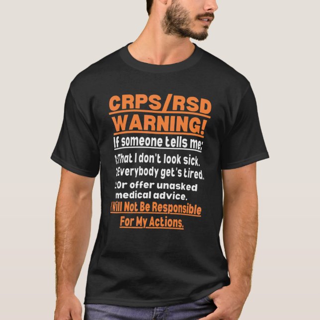 CRPS RSD Komplexes regionales Schmerzsyndrom Bewus T-Shirt (Vorderseite)