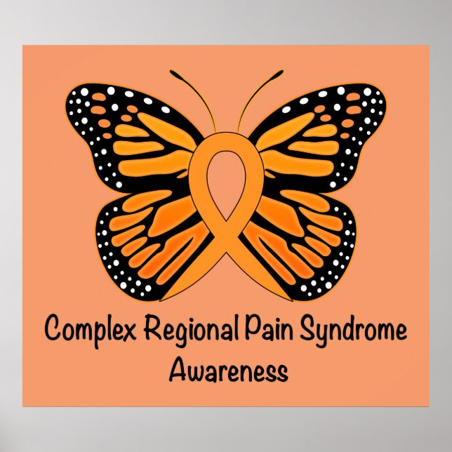 CRPS/RSD Schmetterling of Hope Ribbon Poster (Vorne)